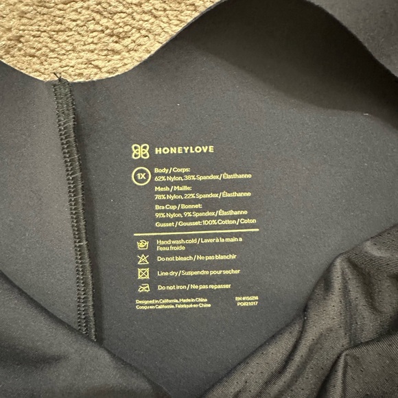 Honeylove Tank Bodysuit- 1X - Picture 4 of 5